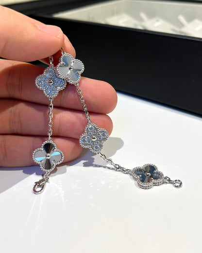 [Super Jewellery] CLOVER 5 MOTIF LASER BRACELET COLLECTION