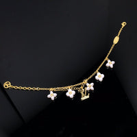 [Super Jewellery]LOGO 6 MOTIF STAR AND SUN GOLD BRACELET