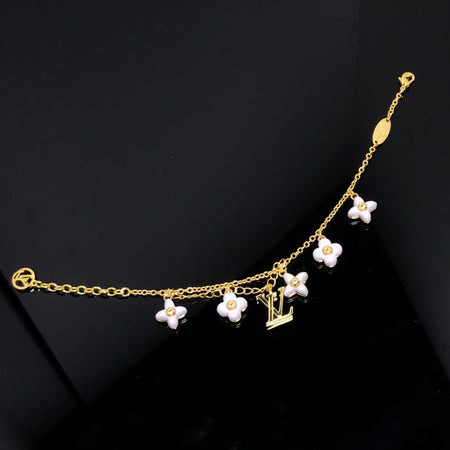 [Super Jewellery]LOGO 6 MOTIF STAR AND SUN GOLD BRACELET