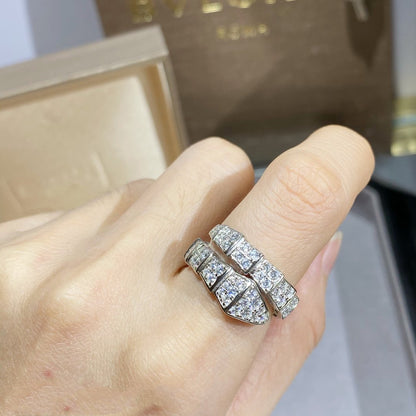[Super]SERPENTI RING SILVER DIAMOND PAVED
