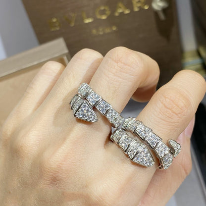[Super]SERPENTI RING SILVER DIAMOND PAVED
