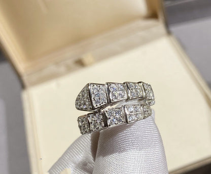 [Super]SERPENTI RING SILVER DIAMOND PAVED