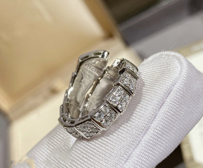 [Super]SERPENTI RING SILVER DIAMOND PAVED