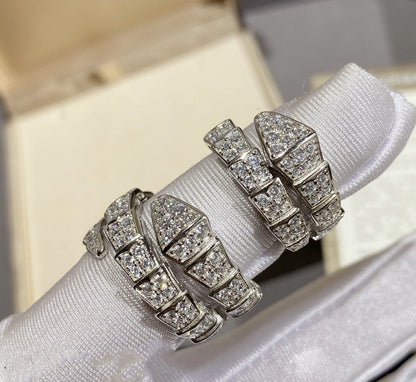 [Super]SERPENTI RING SILVER DIAMOND PAVED
