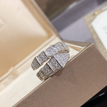 [Super]SERPENTI RING SILVER DIAMOND PAVED