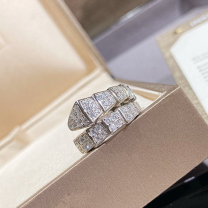 [Super]SERPENTI RING SILVER DIAMOND PAVED