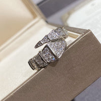 [Super]SERPENTI LARGE RING SILVER DIAMOND PAVED