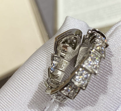 [Super]SERPENTI LARGE RING SILVER DIAMOND PAVED
