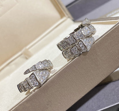 [Super]SERPENTI LARGE RING SILVER DIAMOND PAVED