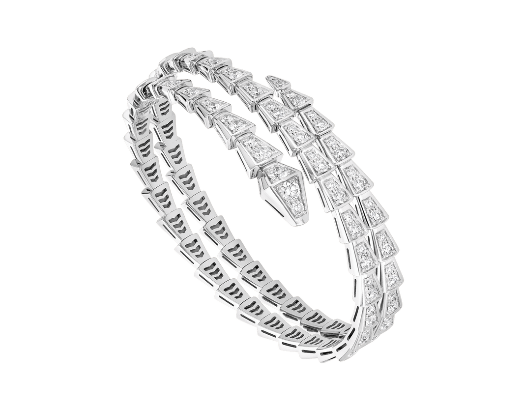 [Super]SERPENTI BRACELET SILVER DIAMOND DOUBLE ROW