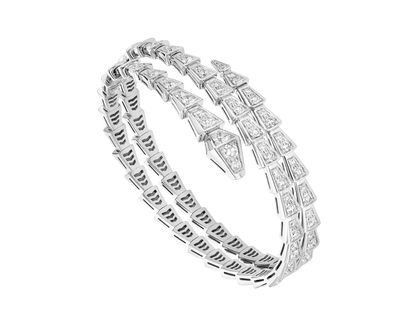 [Super]SERPENTI BRACELET SILVER DIAMOND DOUBLE ROW
