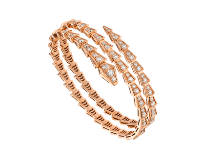[Super]SERPENTI BRACELET PINK GOLD DIAMOND DOUBLE ROW