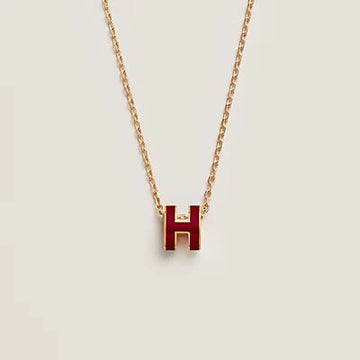 [Super CiCi ]HM CLIC ROTE EMAILLE GOLD HALSKETTE