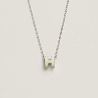 [Super Jewellery]HM CLIC YELLOW ENAMEL GOLD NECKLACE