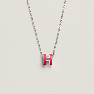 [Super Jewellery]H NECKLACE PINK