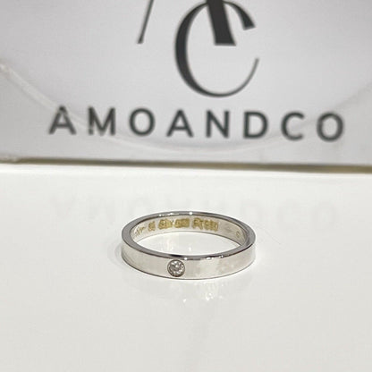 [Super Jewellery]LOVE RING 4MM 1 DIAMOND