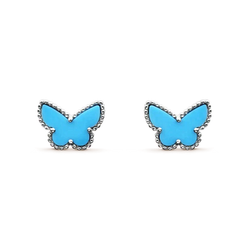 [Super CiCi ]BUTTERFLY TURQUOISE EARRINGS SILVER