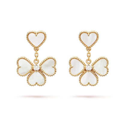 [Super Jewellery]CLOVER SWEET WHITE MOP EARRINGS