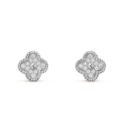[Super Jewellery]CLOVER MINI DIAMOND STUD EARRINGS