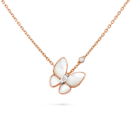 [Super Jewellery]BUTTERFLY MOP DIAMOND NECKLACE