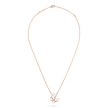 [Super Jewellery]BUTTERFLY MOP DIAMOND NECKLACE