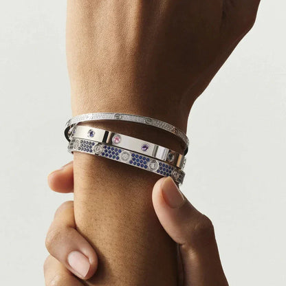 [Super Jewellery]Classic 6.1mm Love Bracelet 10-Diamond Multicolor