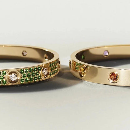[Super Jewellery]Classic 6.1mm Love Bracelet 10-Diamond Multicolor