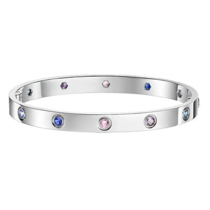 [Super Jewellery]Classic 6.1mm Love Bracelet 10-Diamond Multicolor