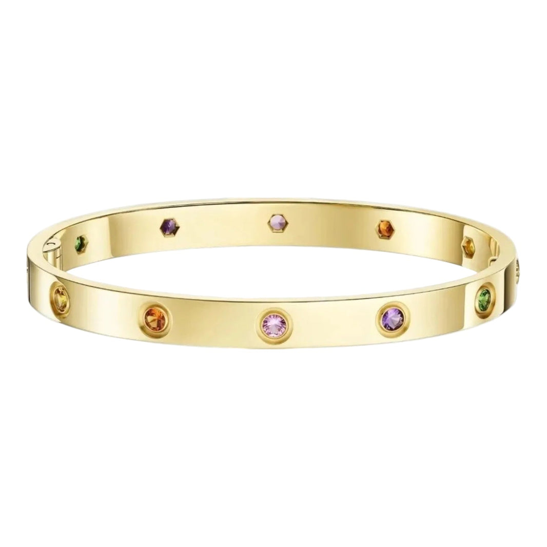 Classic 6.1mm Love Bracelet 10-Diamond Multicolor