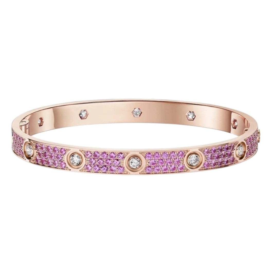 Classic 6.1mm Love Bracelet 10-Diamond Full Pavé
