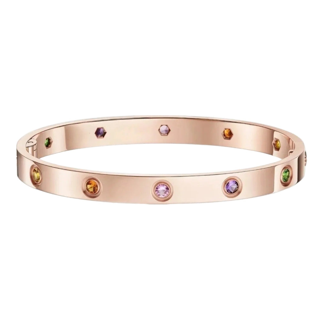 Classic 6.1mm Love Bracelet 10-Diamond Multicolor