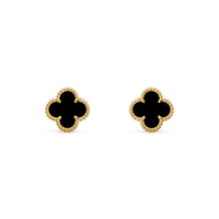 [Super Jewellery]CLOVER MINI 9.5MM BLACK MOP EARRINGS