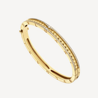 [Super]ZERO 1 SPIRAL AND PAVED DIAMOND GOLD BRACELET