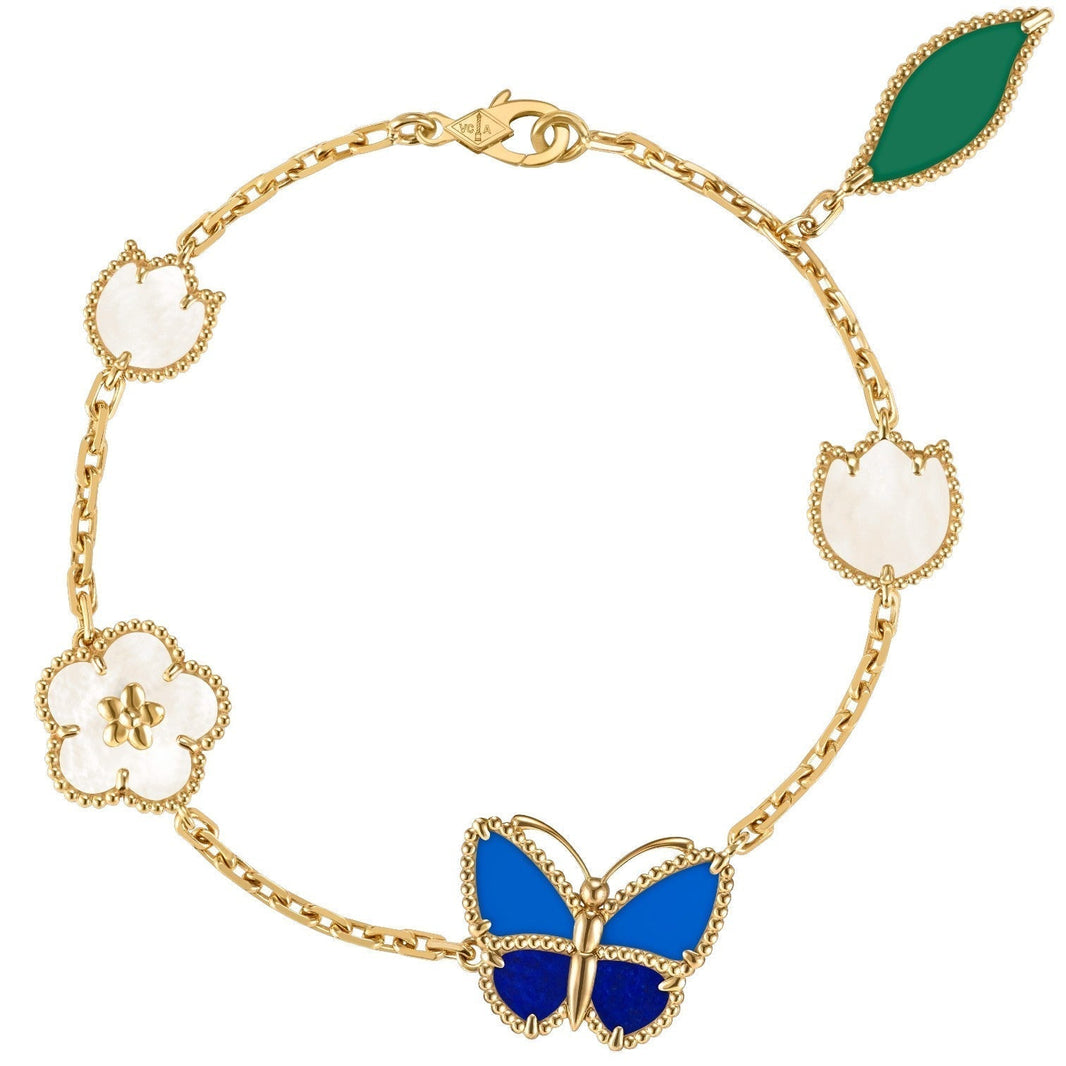 [Super Jewellery]LUCKY SPRING BUTTERFLY 5 MOTIF BRACELET
