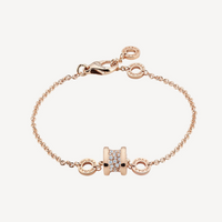 [Super]ZERO 1 SOFT PINK GOLD WITH PAVED DIAMONDS ON THE SPIRAL BRACELET
