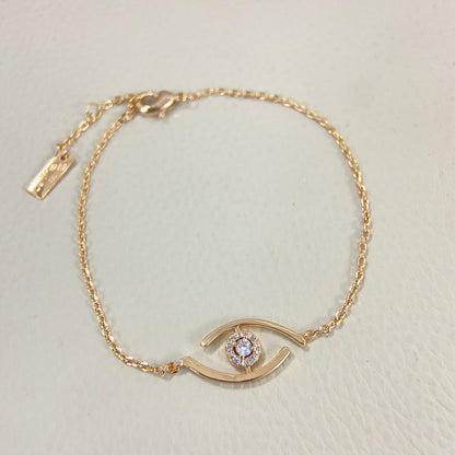 [Super Jewellery]Lucky Eye Pave-Set Diamond Bracelet