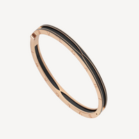 [Super]ZERO 1 PINK GOLD WITH MATTE BLACK CERAMIC BRACELET