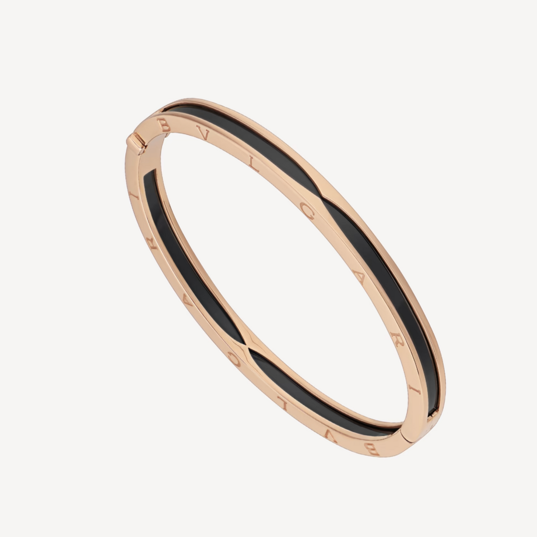 [Super]ZERO 1 PINK GOLD WITH BLACK CERAMIC BRACELET