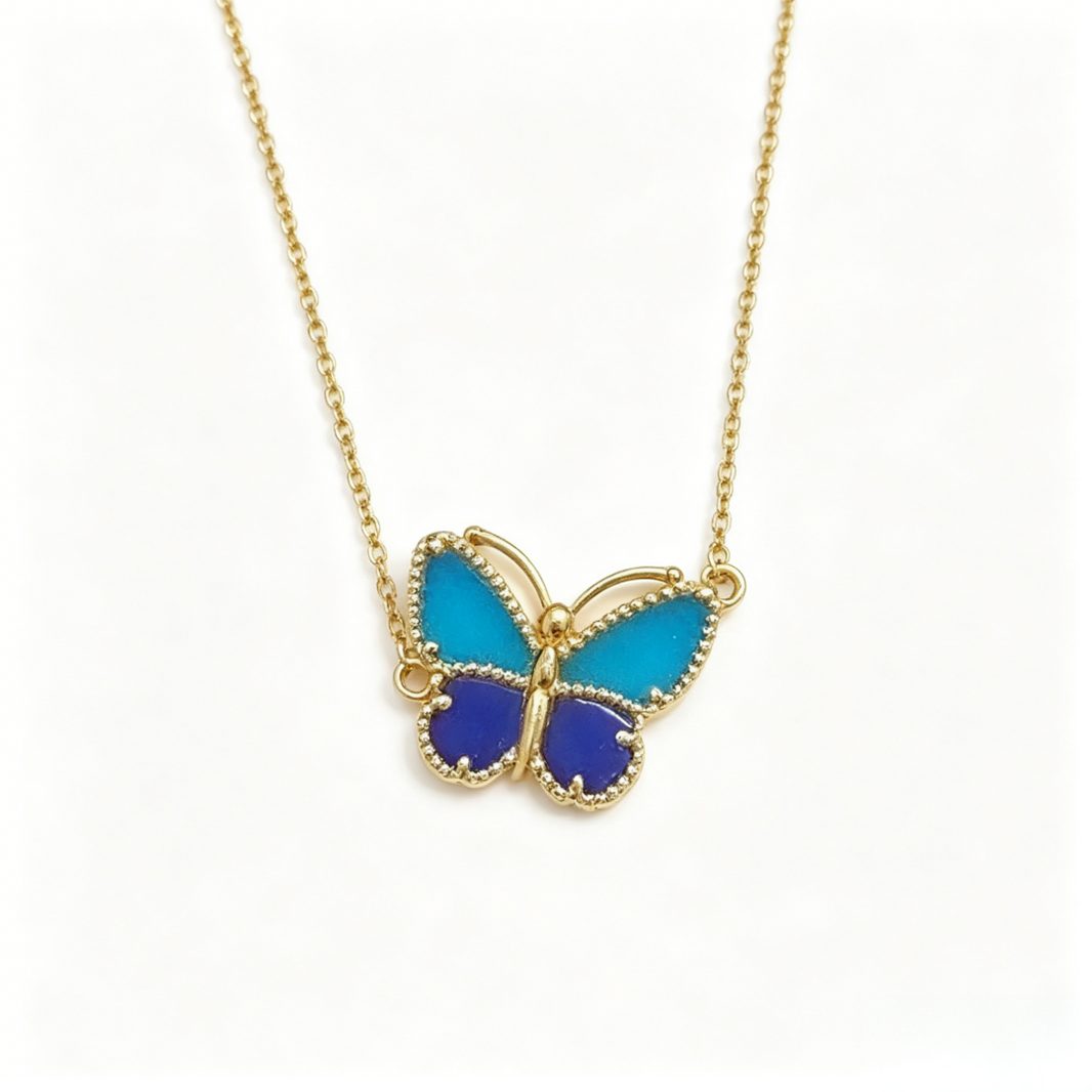 [Super Jewellery] 2026 NEW LUCKY BUTTERFLY 1 MOTIFS NECKLACE