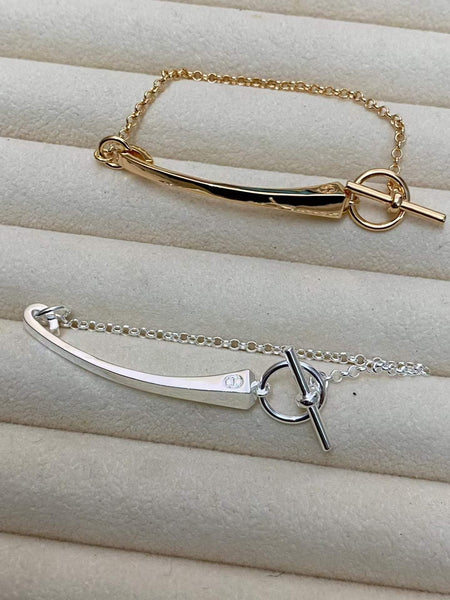 [Super Jewellery]CLOU DE FORGE BRACELET WITH SQUARE CONE STUDS
