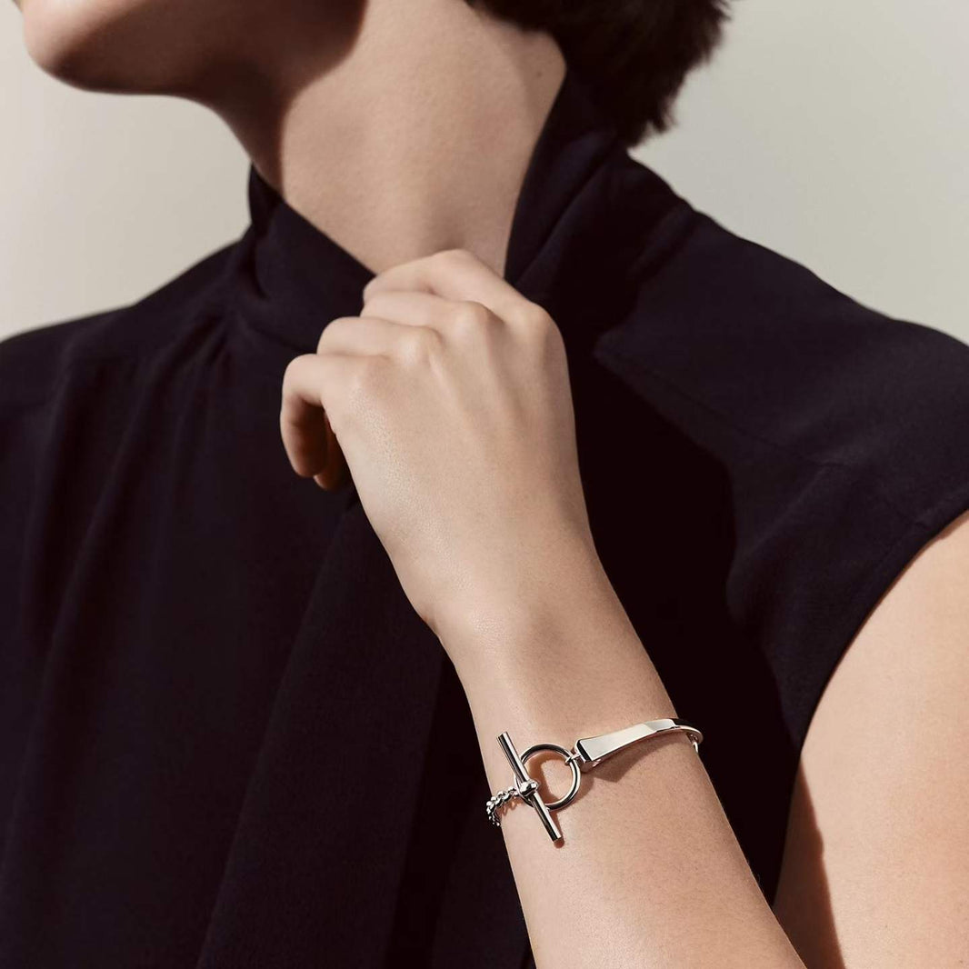 [Super Jewellery]CLOU DE FORGE BRACELET WITH SQUARE CONE STUDS