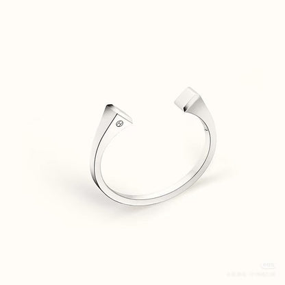 [Super Jewellery]CLOU DE FORGE SQUARE CONE STUDS OPEN CUFF ONE SIZE