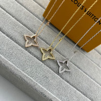 [Super Jewellery]FOUR-LEAF CLOVER OPENWORK NECKLACE