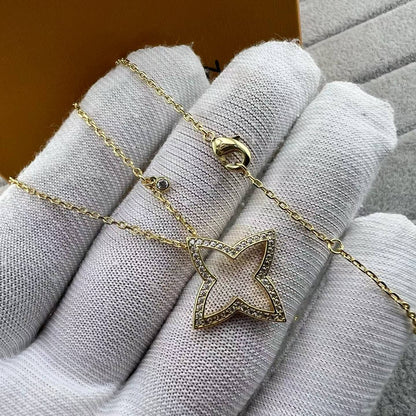 [Super Jewellery]FOUR-LEAF CLOVER OPENWORK NECKLACE