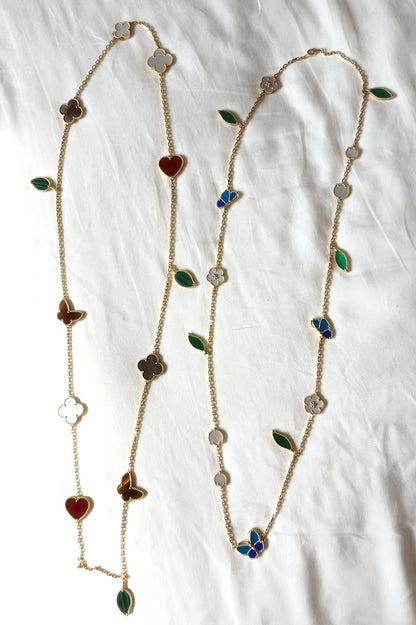 [Super Jewellery ]LUCKY SPRING GOLD  MOTIFS  NECKLACE