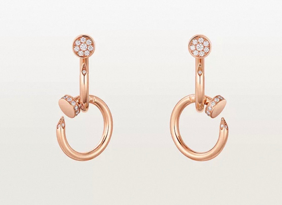 [Super CiCi]NAIL COLLECTION DIAMOND-SET DOPPEL-CREOLEN