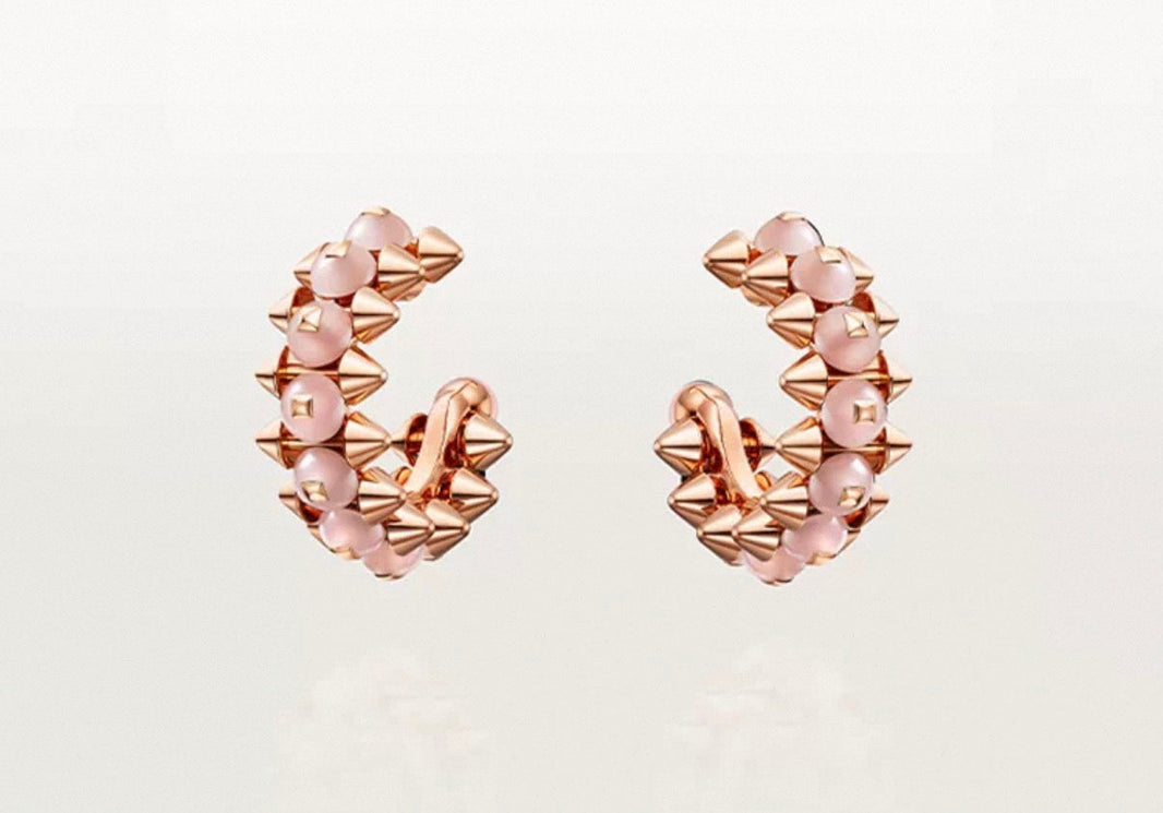[Super Jewellery]CLASH COLLECTION AGATE CHALCEDONY STUD EARRINGS