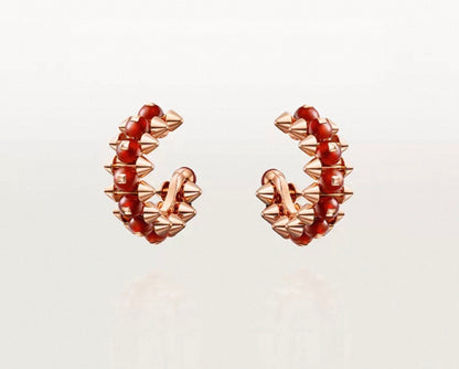 [Super Jewellery]CLASH COLLECTION AGATE CHALCEDONY STUD EARRINGS