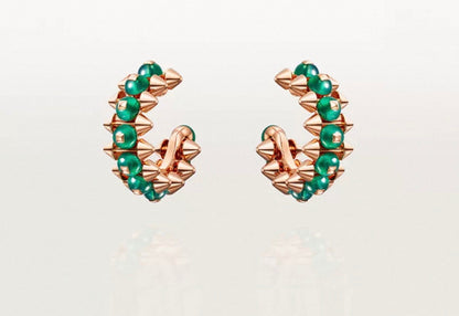 [Super Jewellery]CLASH COLLECTION AGATE CHALCEDONY STUD EARRINGS