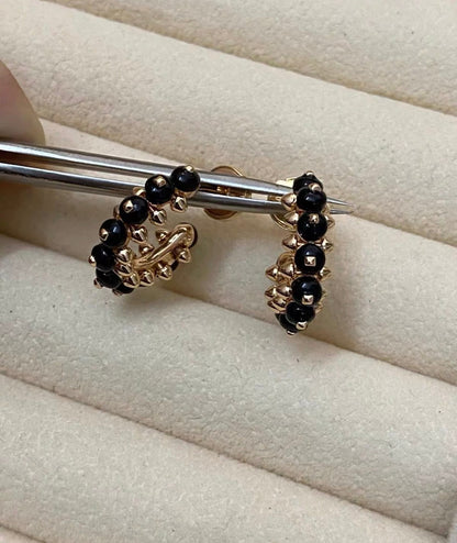 [Super Jewellery]CLASH COLLECTION AGATE CHALCEDONY STUD EARRINGS